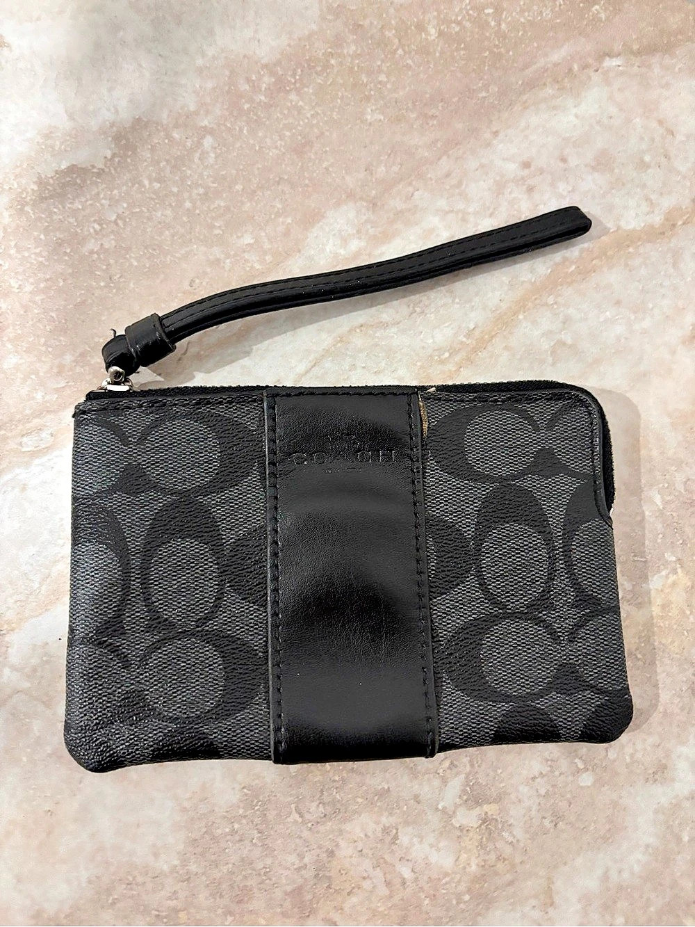 Coach Signature Monogram Small Wristlet